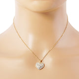 Crystal Pave Heart Pendant Necklace