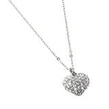 Crystal Pave Heart Pendant Necklace