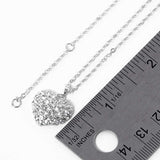 Crystal Pave Heart Pendant Necklace