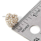 Crystal Pave Heart Stud Earrings