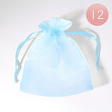 12PCS - 5.5 X 6.5 Ribboned Organza Gift Bags