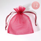 12PCS - 5.5 X 6.5 Ribboned Organza Gift Bags