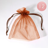 12PCS - 5.5 X 6.5 Ribboned Organza Gift Bags