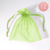 12PCS - 5.5 X 6.5 Ribboned Organza Gift Bags