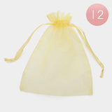 12PCS - Organza Drawstring Gift Bags