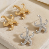 Trendy Ocean Starfish Geometric Earrings