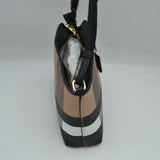 Structured Plaid Crossbody Handbag with Bow Accent and Long Strap