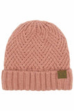 C.C Criss Cross Pattern Cuff Beanie Hats