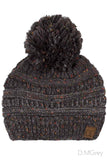C.C Confetti Knit Beanie with Pom