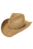 C.C Multi Colored Trim Band Knitted Cowboy Hat