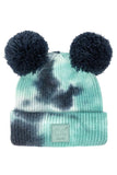 C.C Tie Dye Baby Beanie C.C Rubber Patch Double Yarn Pom