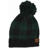 Buffalo Print Jacquard Knit Pom C.C Beanie