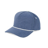 C.C Solid Corduroy Snapback Trucker Cap with Rope