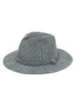 Chenille Pattern and Braided Band Winter Fedora