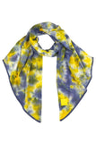 C.C Tie Dye Bias Cut Scarf With Rubber Patch