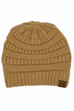 C.C Women's Ribbed Knit Solid Color Beanie