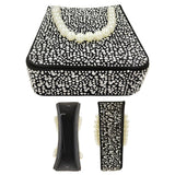 Bling Rectangle Pearl Handle Evening Tote / Crossbody Bag