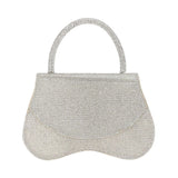 Bling Studded Flat Top Handle Flap Evening Bag / Crossbody Bag