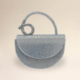 Bling Studded Top Handle Evening Crossbody Bag