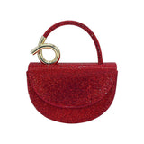 Bling Studded Top Handle Evening Crossbody Bag