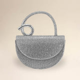 Bling Studded Top Handle Evening Crossbody Bag