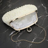 Pearl Embellished Evening Clutch Bag / Crossbody Bag