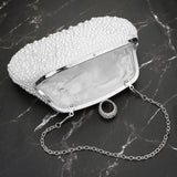 Pearl Embellished Evening Clutch Bag / Crossbody Bag