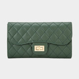 Quilted Flap Evening Clutch Bag / Crossbody Bag