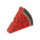 Crystal Rhinestone Embellished Watermelon Slice Evening Clutch Shoulder Bag