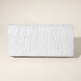 Pleated Shimmery Evening Clutch Crossbody Bag