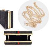 Bling Color Block Rectangle Evening Clutch / Crossbody Bag