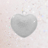 Rhinestone Embellished Heart Evening Clutch Crossbody Bag