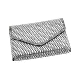 Elegant Baguette Round Stone Bling Studded Envelope Evening Clutch Crossbody Bag