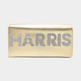 HARRIS Bling Studded Metallic Clutch Bag / Evening Crossbody Bag