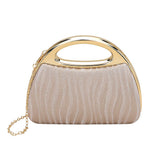 Shimmering Structured Evening Clutch Crossbody Bag