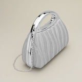 Shimmering Structured Evening Clutch Crossbody Bag