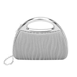 Shimmering Structured Evening Clutch Crossbody Bag