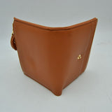 Pebbled Card Holder Wallet with Snap Button Strap and Zipper Pocket