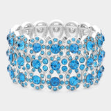 Marquise Crystal Bow Stretch Evening Bracelet