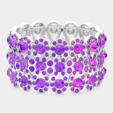 Marquise Crystal Bow Stretch Evening Bracelet