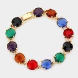 Round Stone Link Evening Bracelet