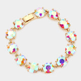 Round Stone Link Evening Bracelet
