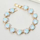 Round Stone Link Evening Bracelet