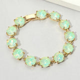 Round Stone Link Evening Bracelet