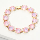 Round Stone Link Evening Bracelet