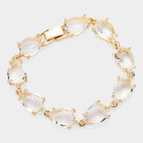 Teardrop Cluster Link Bracelet