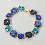 Women's Cushion Square Stone Link Evening Bracelet