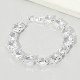 Women's Cushion Square Stone Link Evening Bracelet