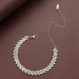Rhinestone Paved Chain Evening Bracelet