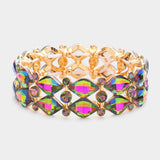 Stone Cluster Evening Stretch Bracelet